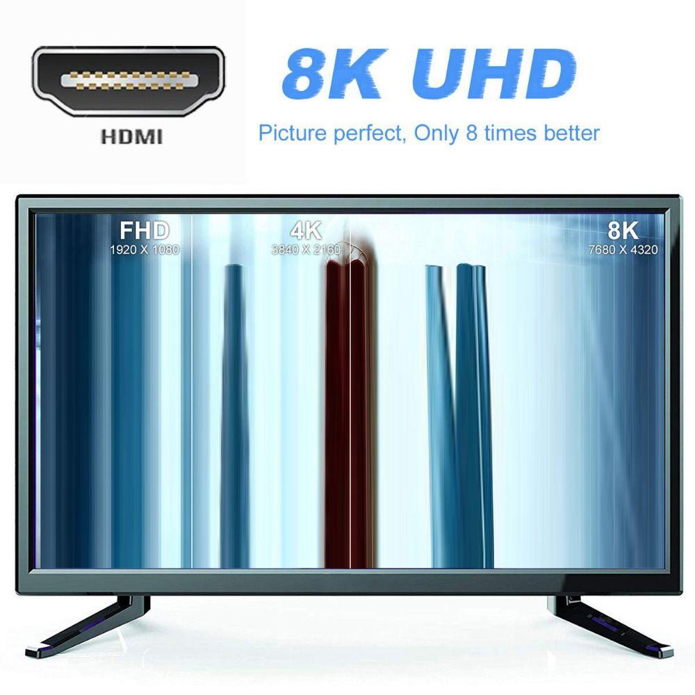 90 градусов Мужской на Женский HD 2.1 Mini / Micro HD в HDMI-совместимый конвертер 8K 60HZ HDTV адаптер