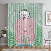 Розовая свинья Современные шторы для гостиной 2 шт. Оконные шторы для комнаты 2 панели Хэллоуин украшения абажуры тюль для спальни дома