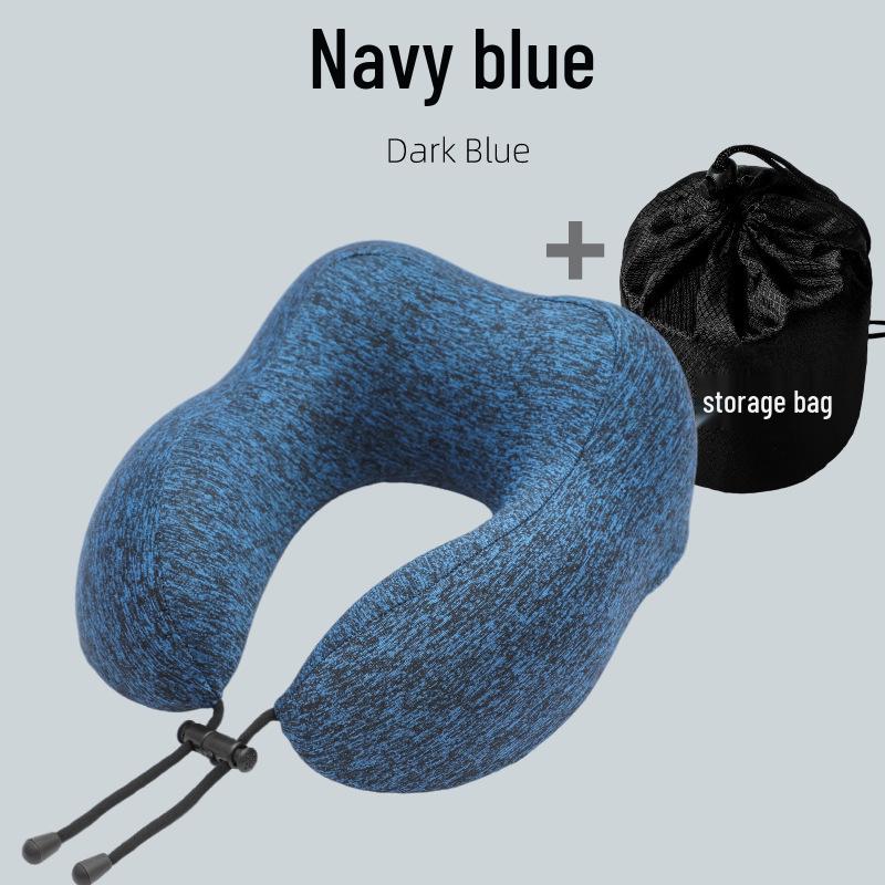 Портативная U-образная подушка с эффектом памяти для поддержки шеи для путешествий и офиса