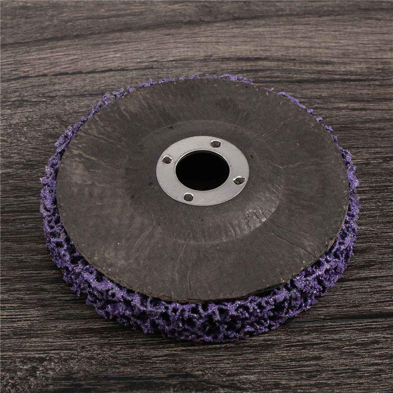 BAAU 5Pcs Durable Poly Strip Disc Wheel 100X16mm Wood Metal Paint Rust Removal Clean Abrasive Tools For Angle Grinder