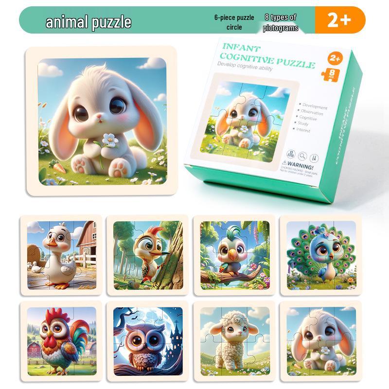 Деревянный развивающий пазл для малышей, 1-5 лет