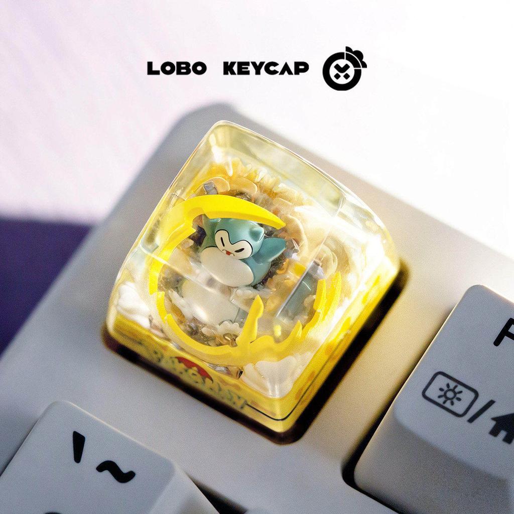 PokMon Gengar Snorlax  Keycap Anime Peripheral Mechanical Keycaps Single Cute Resin Dropping Glue  Keycap