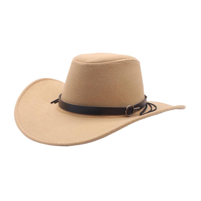 New Western Suede Cowboy Hat Men's and Women's Ethnic Style Retro Knight Top Hat British Style Jazz Hat