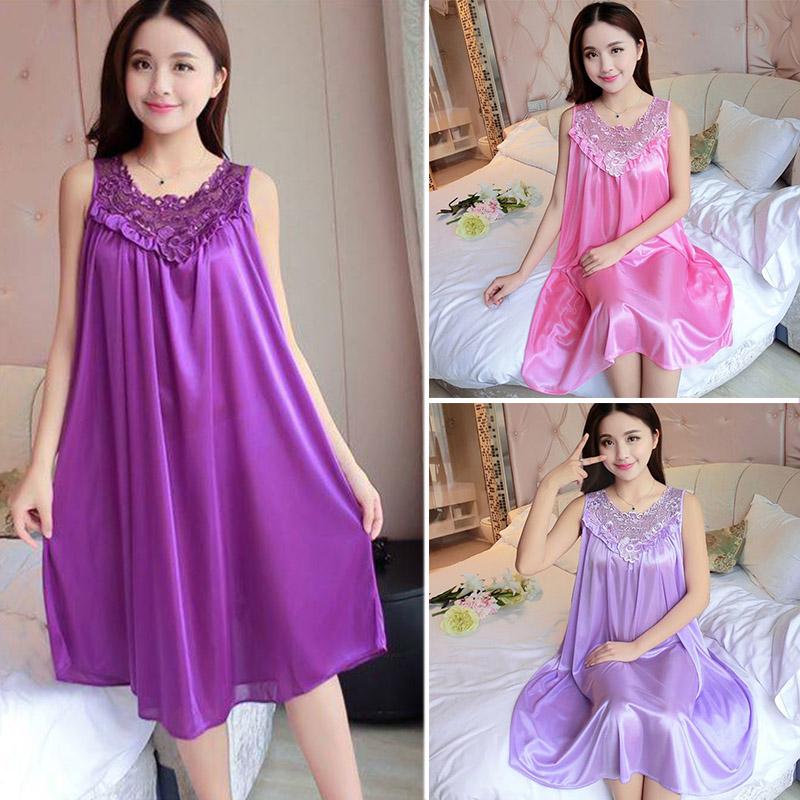 Женское нижнее белье Ночная рубашка Халат Платье Ночная рубашка Сексуальная пижама Babydoll Шелк
