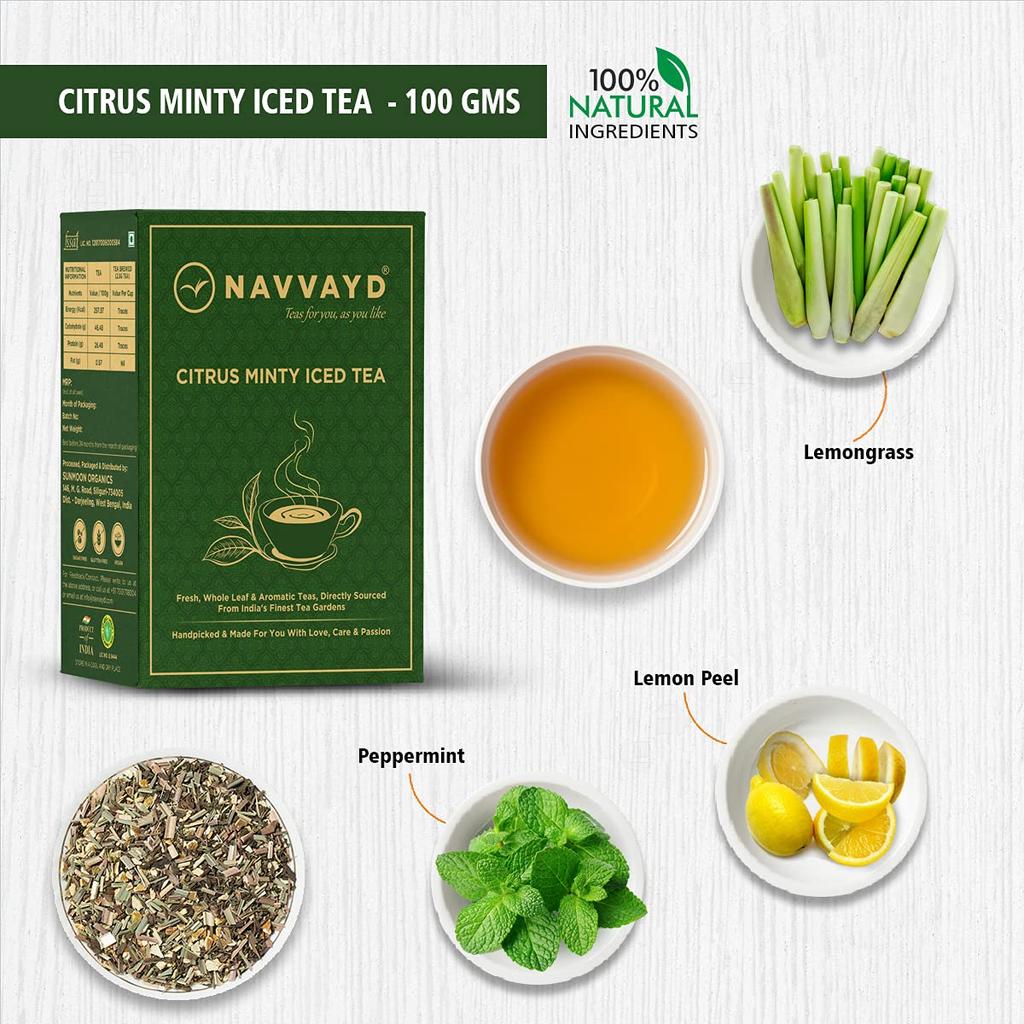 Citrus Tea with Mint (100 G), Citrus Minty Iced Tea, Navvayd