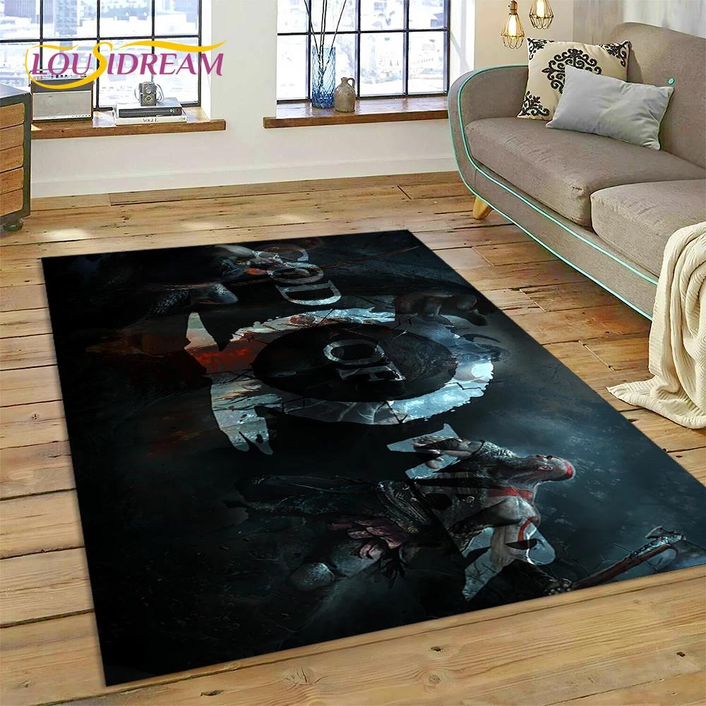 Игры God of War Кратос Мультяшный 3D Ковер для Спальни Гостиной Дома Декорация Дивана, Детская Игровая Большая Декоративная Напольная Подстилка