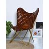 New Vintage Leather Butterfly Chair Leather Accent Chair Living Room Chair. BUTTERFLY CHAIR