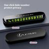 QDDY3 Car Temporary Parking Card Auto Emblem Phone Number Card Plate Valve Cap For Lexus F SPORT ES LM GS IS NX RX LX RZ IS250 RX300