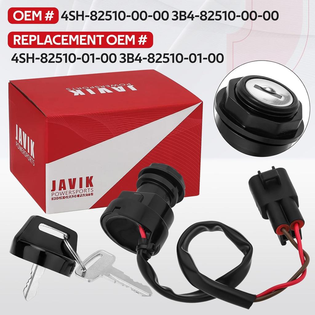 Ignition Key Switch for Yamaha Grizzly 700 2007-2008 Big Bear 400 2002-2008 Raptor 700 2009-2023 YFZ450X 2010-2011 YFZ450R 2009-2023 O.E.M#