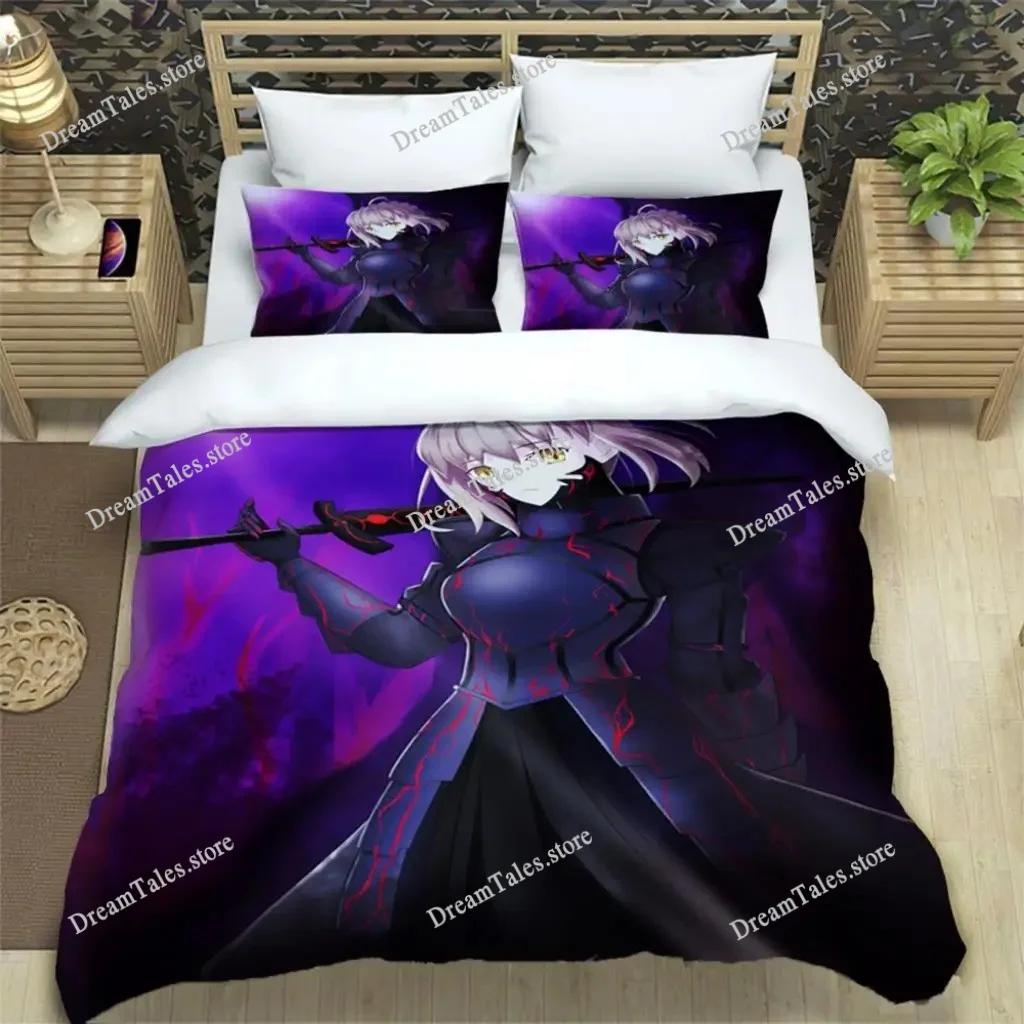 3D Печатный Набор Постельного Белья Аниме Fatestay Night HD Для Мальчиков Девочек Размер Twin Queen Пододеяльник Наволочка Постельное Для Детей Взрослых Домашний Текстиль369