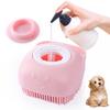 Pet Grooming Bath Massage Brush With Soap And Shampoo Dispensersoft Silicone Bristles For Showering Long And Short-Haired Cats