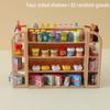 1 Set Doll House Scene Decor Accessories 1:12 Dollhouse Miniature Supermarket Shelf Mini Display Stand Storage Rack Model Toy