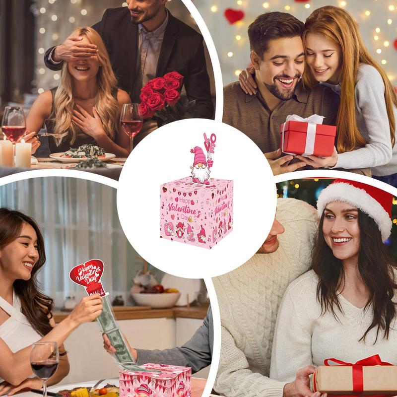 Valentines Day Money Box Cash Box Funny Valentines Day Money Box Holiday Supplies Roll Pull Out Money Holder For Birthday &