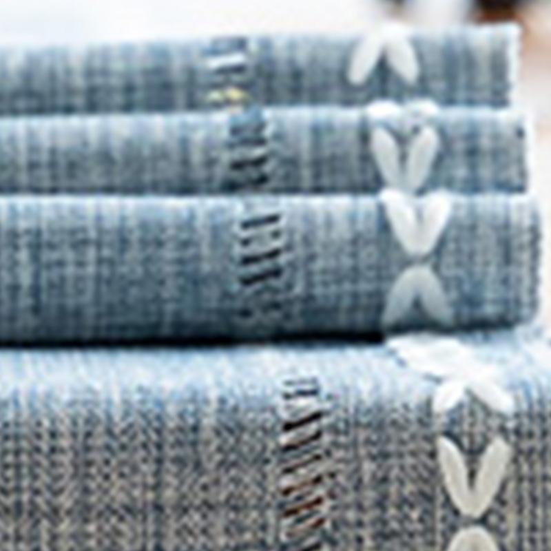 Ретро-скатерть Элегантная ручная хлопковая льняная дорожка для обеденного стола с кисточками для свадебного дома