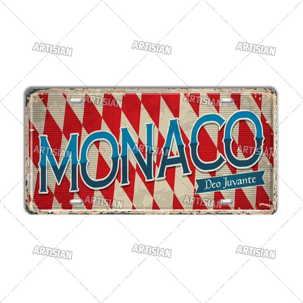 Artisian France Province Ctiy Metal Sign Landmark License Plate Travel Car Plate Decorative Tin Plaque Wall Decor Garage Bar Pub