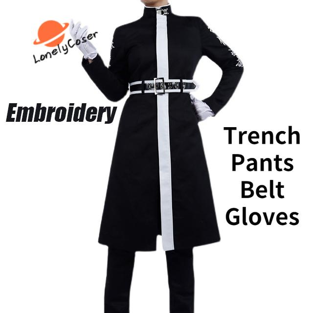 Аниме Токио Мстители Курокава Изана Риндо Хайтани Косплей Костюм Тренч с принтом Вышивка Хэллоуин Вечеринка Красная Черная Униформа