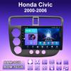 2 DIN Android автомобильное радио для Honda Civic 2000-2006 мультимедийный проигрыватель головное устройство стерео GPS навигация WIFI 1+16 ГБ