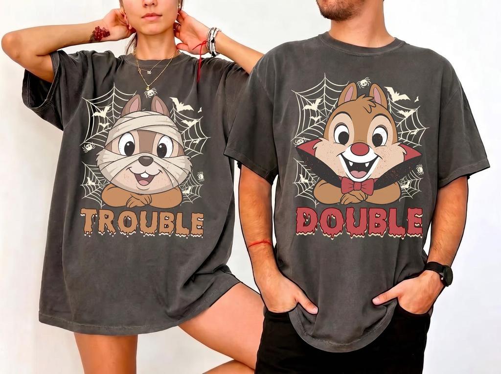 Disney Chip and Dale Halloween Shirt, Double Trouble Disney Halloween Tee, Spooky Season Tee, Disney World Disneyland Halloween Party 2026