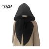 Knit Balaclava Hood Women Hooded Scarf Hat, Winter Pullover Hood, Thick Thermal Cap Warm Ear Protection Skull for Cold Weather
