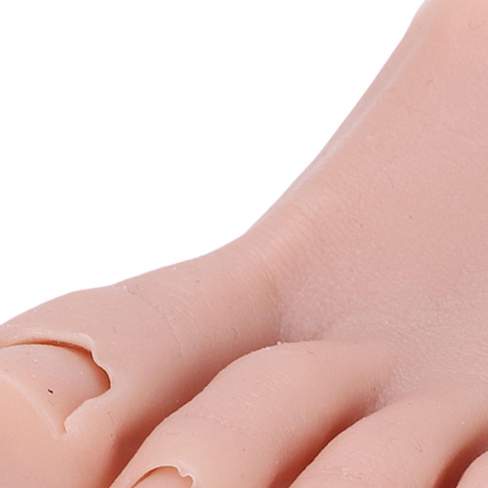 Soft Silicone Nail Art Training Foot Left/Right Fake Foot Model For Nail Art Training