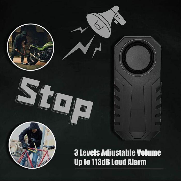 Alarme de vlo sans fil scurit anti-vol 113 dB tanche pour vlo moto voiture scooter couleurs multiples Largeight