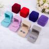 1PC Simple Fashion Velvet Wedding Ring Box Jewelry Casket Portable Personality Gift Case