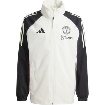 MUFC Rain Футбол Тренировочная куртка с капюшоном на молнии Мужские куртки Нефритово-белый черный JE3725