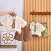 Boys Summer Short-sleeved Suit Two-piece Western Style Fashion Baby Summer Shirt Children