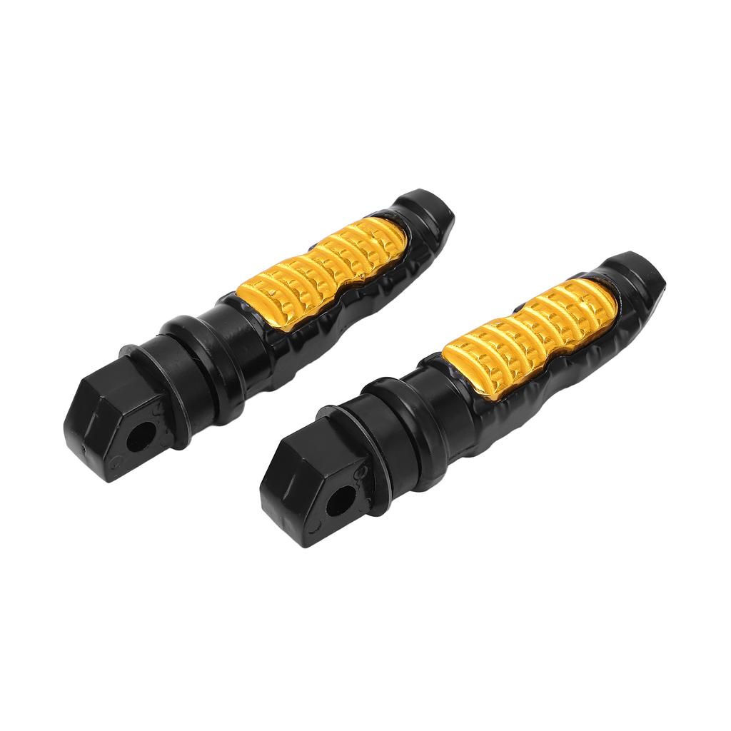 Пара задних подножек для мотоцикла из анодированного алюминия золотистого цвета, противоскользящие, универсальные