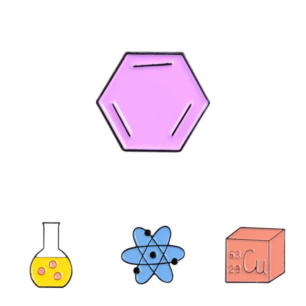 Креативные Персонализированные Металлические Мультяшные Броши Уникальные Геометрические Значки для Стильных Аксессуаров