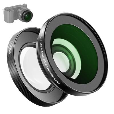 Широкоугольный объектив NEEWER HD, совместимый с A5000 A6000, 2-в-1, 18-миллиметровый широкоугольный 10-кратный макрообъектив с удлинительным кольцом, адаптером для байонетного крепления объектива