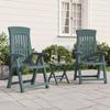 VidaXL Garden Reclining Chairs 2 Pcs Green PP 364711