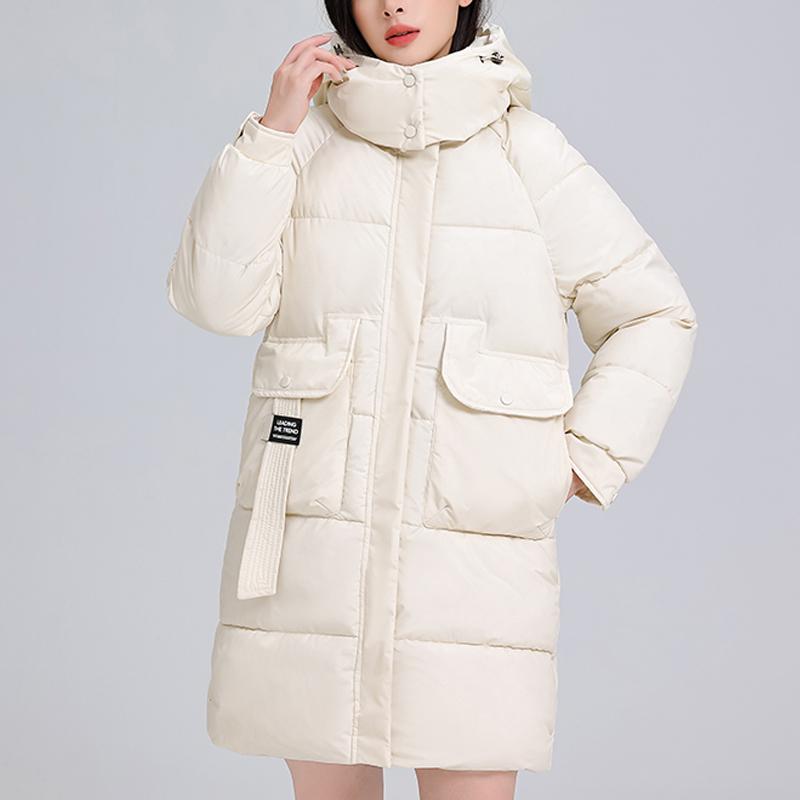 Женские зимние пальто с капюшоном, модные свободные толстые теплые длинные парки, женские куртки