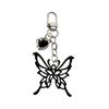Fashionable Sturdy Alloy Butterfly Bowknot Keychain Charm Pendant Craft Supplies for Phone and Bag Accessories