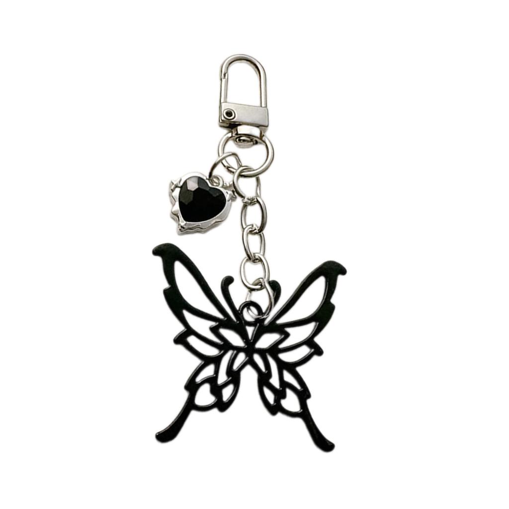 Fashionable Sturdy Alloy Butterfly Bowknot Keychain Charm Pendant Craft Supplies for Phone and Bag Accessories