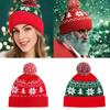 1Pc Snowflake Woolen Hat Christmas Knitted Holiday Warm Hairball