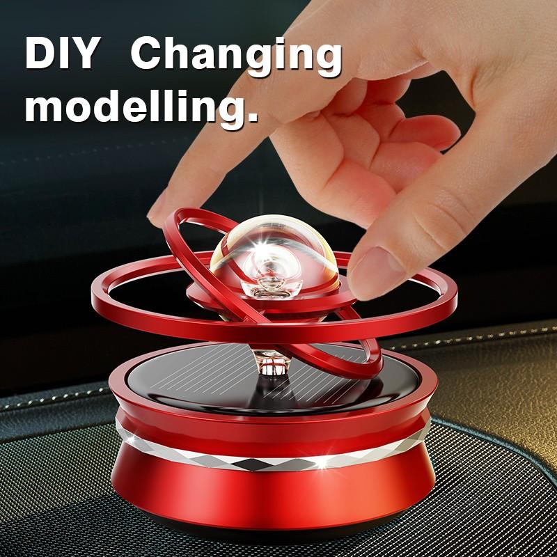 Автомобильный парфюм, аромат, автоматическое вращение, воздушная авто ароматерапия, чистый алюминиевый сплав, солнечная вращающаяся подвеска, планета, автомобильные аксессуары