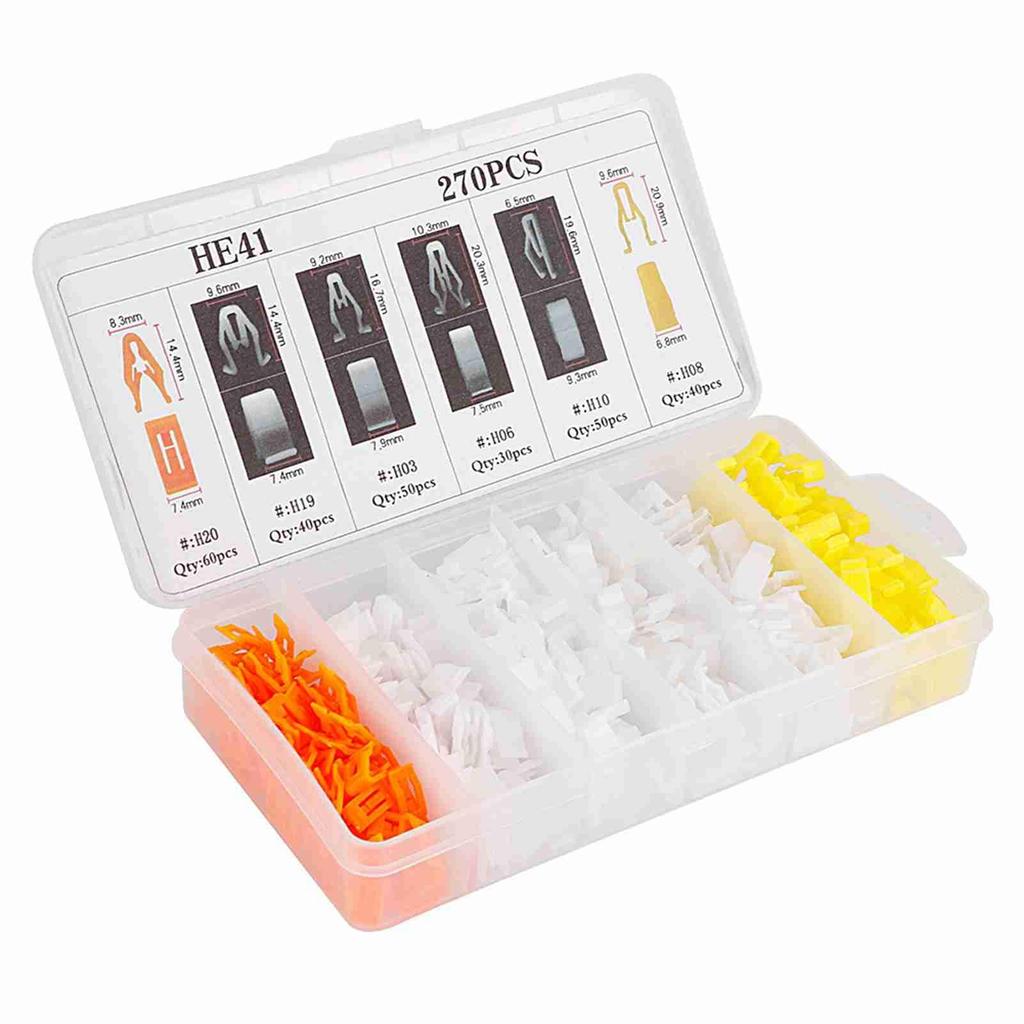 Универсальный набор крепежных клипс для панелей приборной панели автомобиля, 270 шт. Разнообразный набор креплений для отделки, прочный и практичный, простая установка