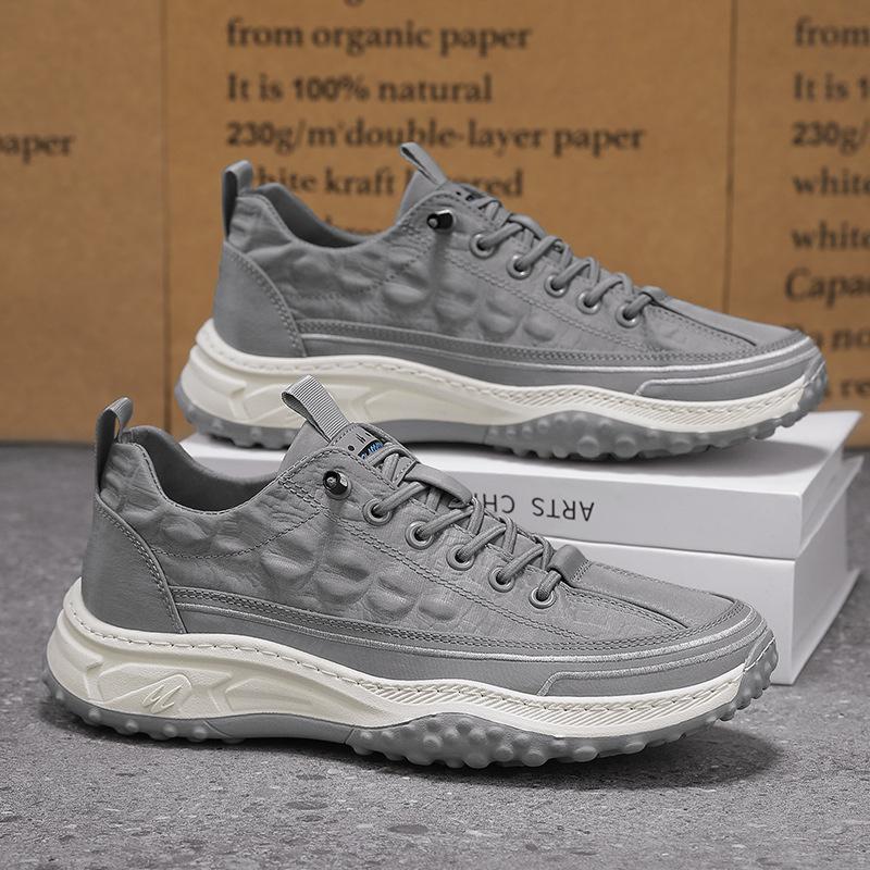 Мужская обувь из зонтичной ткани с крокодиловым узором, дышащая и не имеющая запаха, новая уличная мода, повседневная обувь, мужская модная спортивная обувь