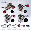 HEIGHTEN Baitcasting Reel Aviation for and Abu Garcia Baitcasting Aurora Series Sakura Pink V2.0 90mm/105mm/115mm Handle, Aluminum, Shimano, Daiwa,