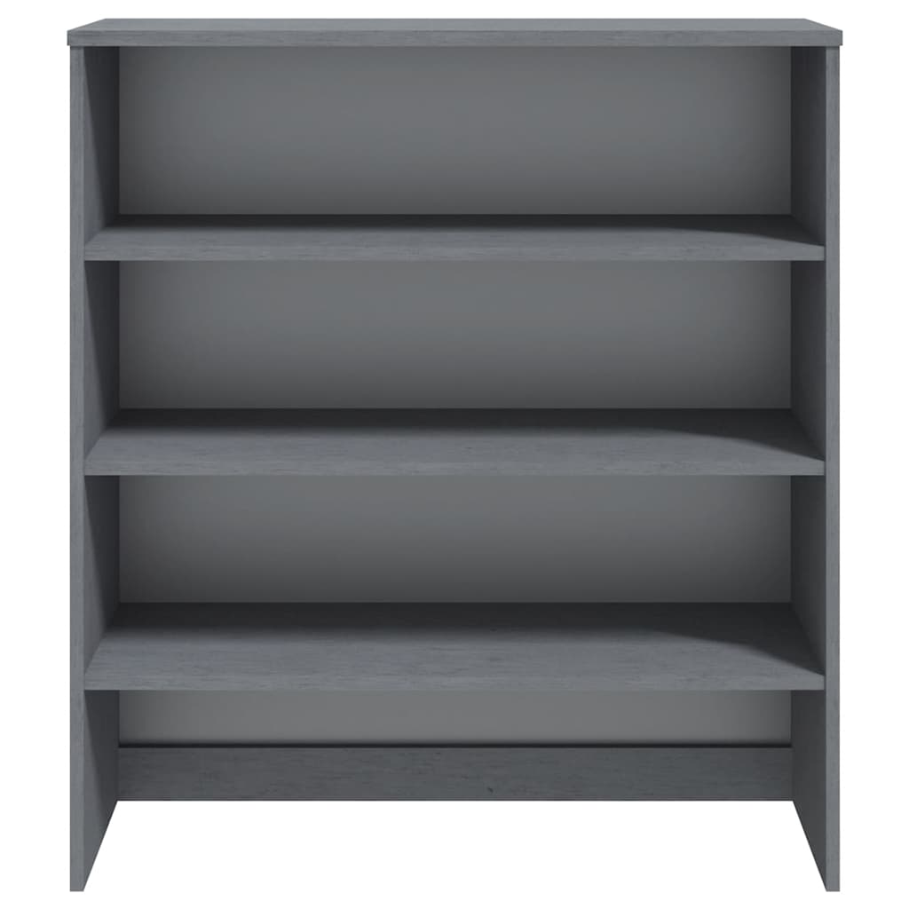 Vidaxl Nadstawka Hamar, Ciemnoszara, 90X30X100 Cm, Lite Drewno Sosnowe