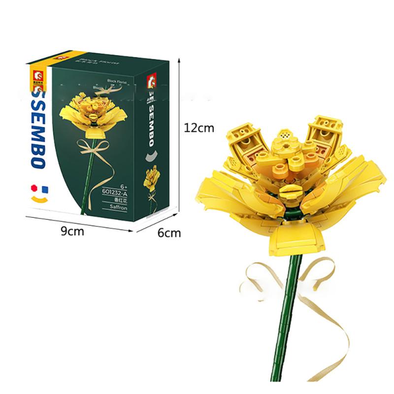 Вечные цветы Букет Строительные блоки Совместимы с Lego Сборные строительные блоки Игрушки для