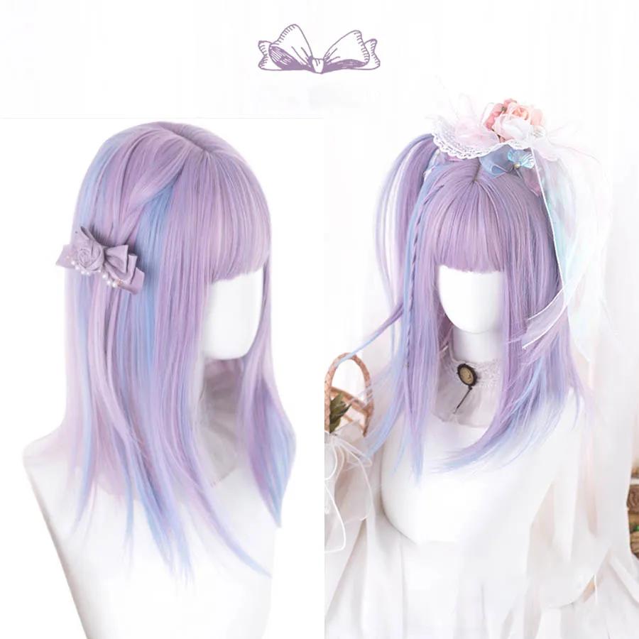 Bybrana Длинные объемные синтетические парики с челкой, естественная волна для женщин, натуральный парик для косплея, термостойкий