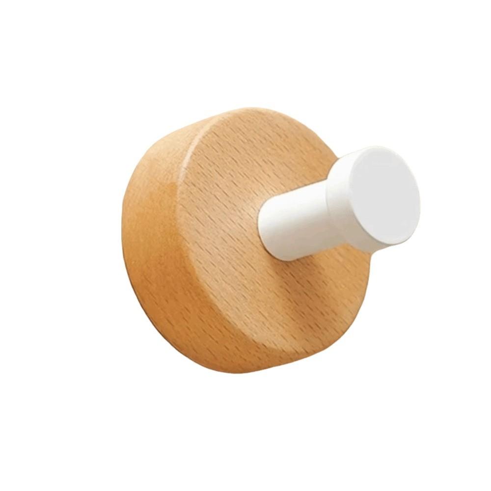 Round Design Single Hook Creamy Style Coat Hook Clothes Hanger Towel Hook Kitchen