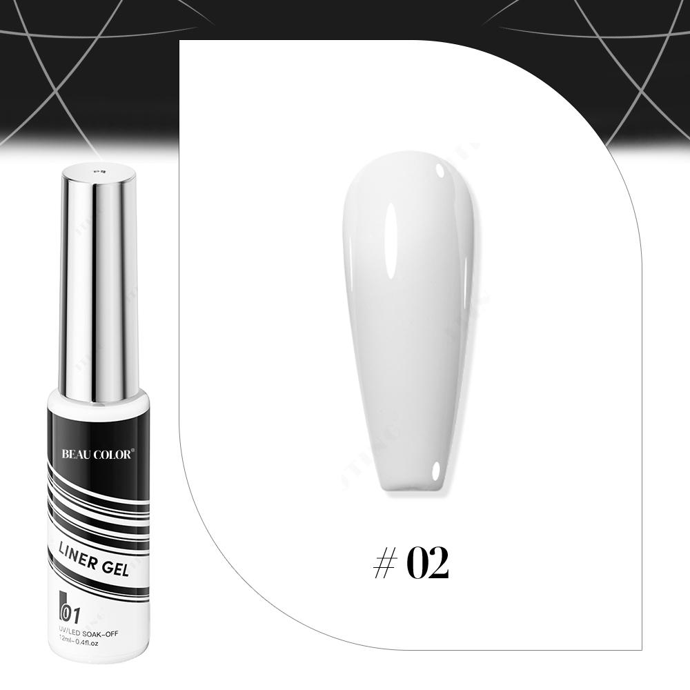 BEAU COLOR 1 шт 12 мл 16 цветов Painting Liner Gel Polish Collection Полуперманентный УФ/LED гель-лак для дизайна ногтей