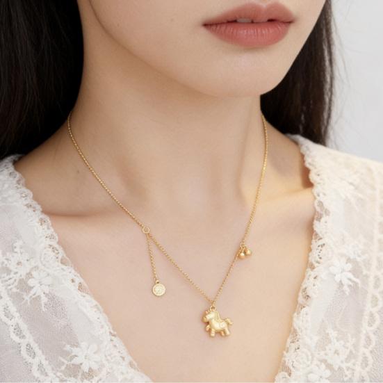 Подвеска-ожерелье Лошадь Животное Зодиака Милая Подвеска Лошадь Ожерелье Женское Украшение на Китайский Новый Год Подарок на День Рождения для Дочери Ее