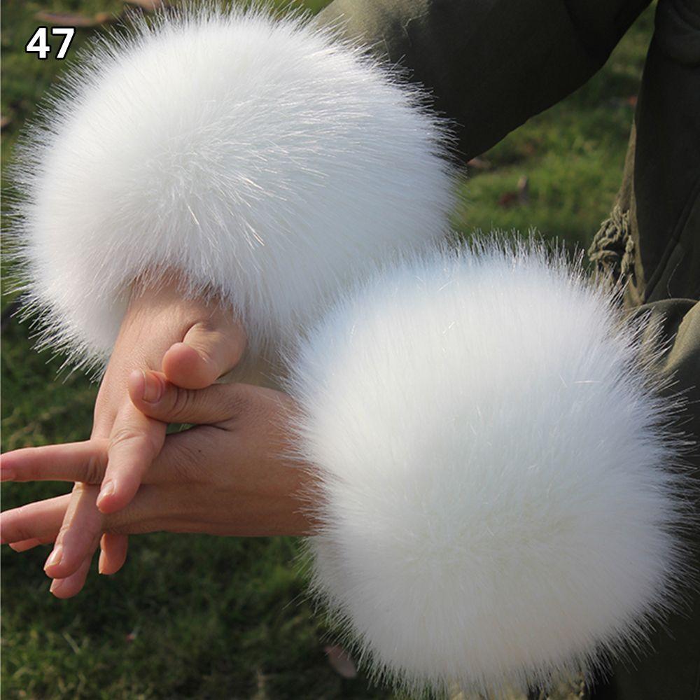 Аксессуары для одежды Теплый напульсник Эластичный ветрозащитный нарукавник на запястье Искусственный мех Дамский плюшевый манжет