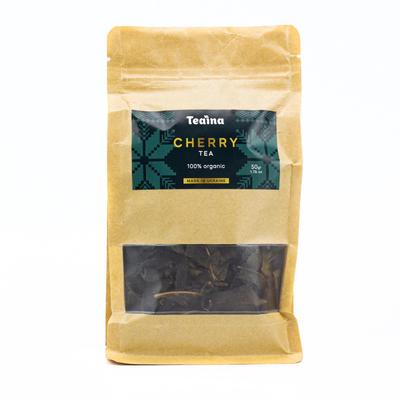 100% органический чай из листьев вишни 50 г. TEAINA Натуральный высококачественный украинский чай