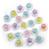 Акриловые бусины Красочные 20 штук Пастельные цвета Бусины для рукоделия Аксессуары Части Браслет Ожерелье Резинки для волос Товары для рукоделия Сверкающий Пунпун