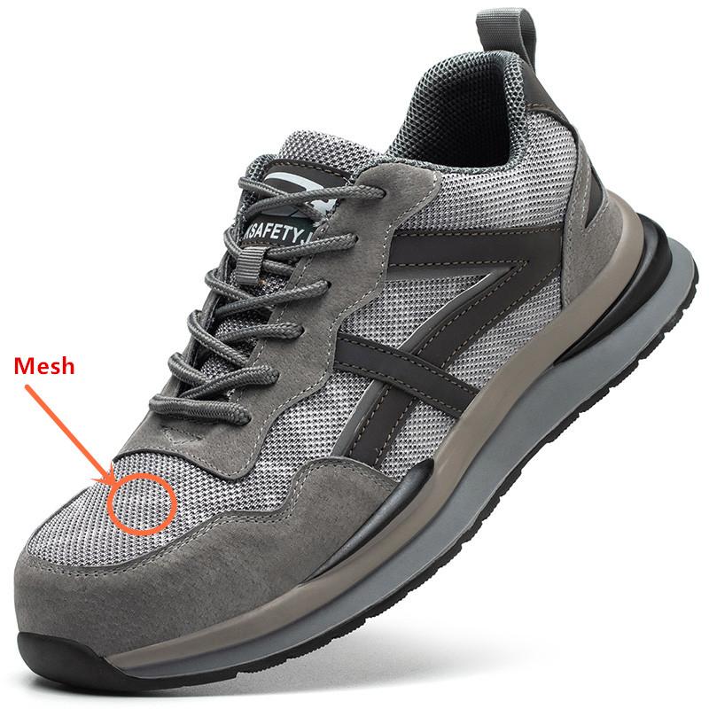 Защитная рабочая обувь со стальным носком, антипрокольная, противоскользящая, дышащая, безопасная рабочая обувь, легкая защитная обувь